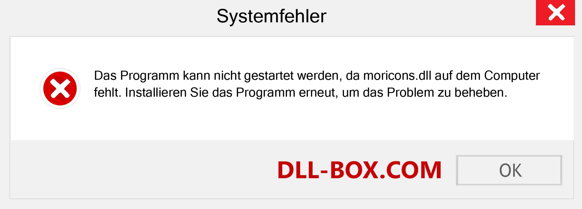 moricons.dll-Datei fehlt?. Download für Windows 7, 8, 10 - Fix moricons dll Missing Error unter Windows, Fotos, Bildern