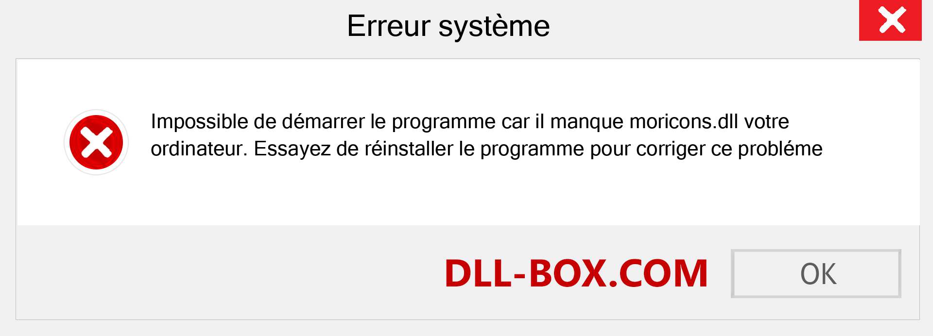 Le fichier moricons.dll est manquant ?. Télécharger pour Windows 7, 8, 10 - Correction de l'erreur manquante moricons dll sur Windows, photos, images